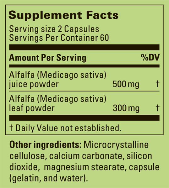 Supplement Label